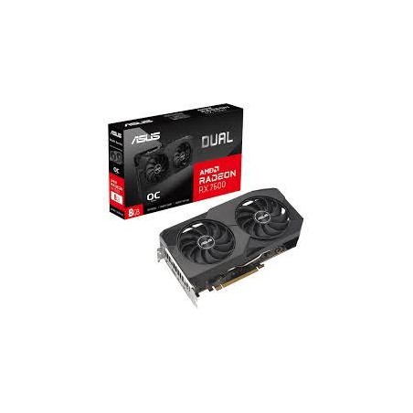 Graphics Card|ASUS|AMD Radeon RX 7600|8 GB|GDDR6|128 bit|PCIE 4.0 8x|Two and Half Slot Fansink|1xHDMI|3xDisplayPort|DUAL-RX7600-O8G-EVO