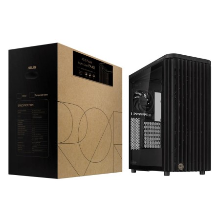 Case|ASUS|ProArt PA401 Wood Edition - Tempered Glass Panel|MidiTower|Case product features Transparent panel|Not included|ATX|Colour Black|PROARTPA401WOODTGPWM