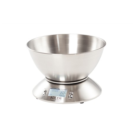 Adler | Kitchen scales | AD 3134 | Maximum weight (capacity) 5 kg | Graduation 1 g | Stainless steel