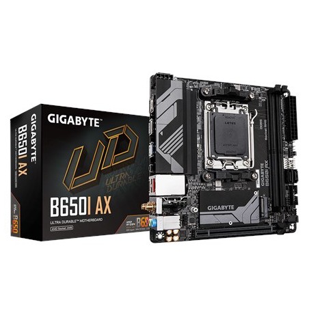 Gigabyte B650I AX 1.0 Processor family AMD Processor socket AM5 DDR5 DIMM Supported hard disk drive interfaces SATA, M.2 Number of SATA connectors 2