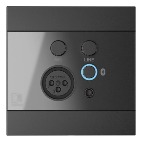AUDAC WP225/B Wall Panel, XLR mic + 3.5 mm jack, Bluetooth, black
