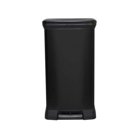CURVER METALLIC WASTE BIN 50L WITH PEDAL /IML BLACK