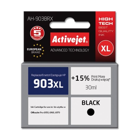 Activejet AH-903BRX Ink (replacement for HP 903XL T6M15AE; Premium; 30 ml; black)